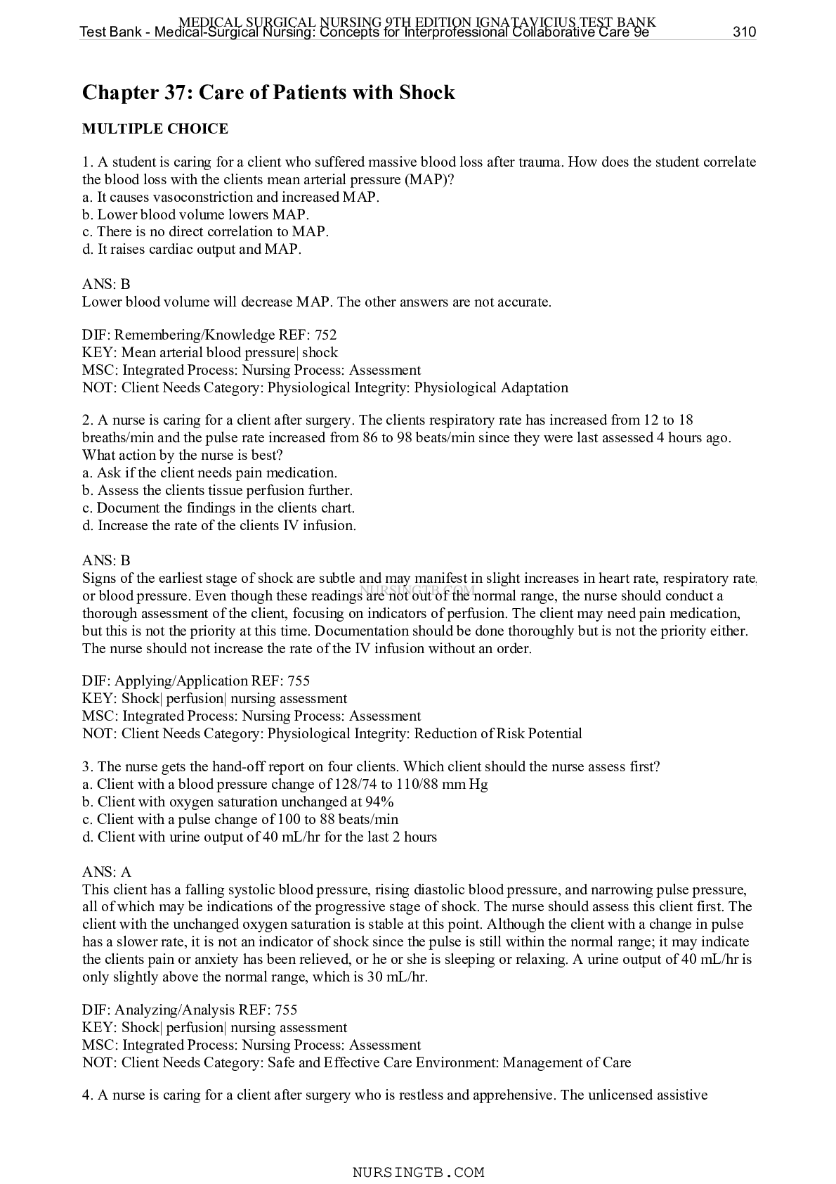 Preview image for Chapter 37: Care of Patients with Shock